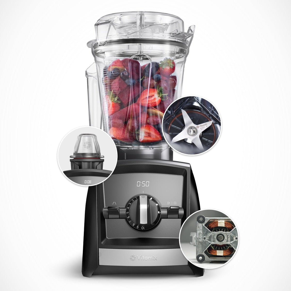 Vitamix A2500i Explorian Blender, Stainless Steel SELF-DETECT® Technology 10 Year Warranty 2 Litre Container - View 4