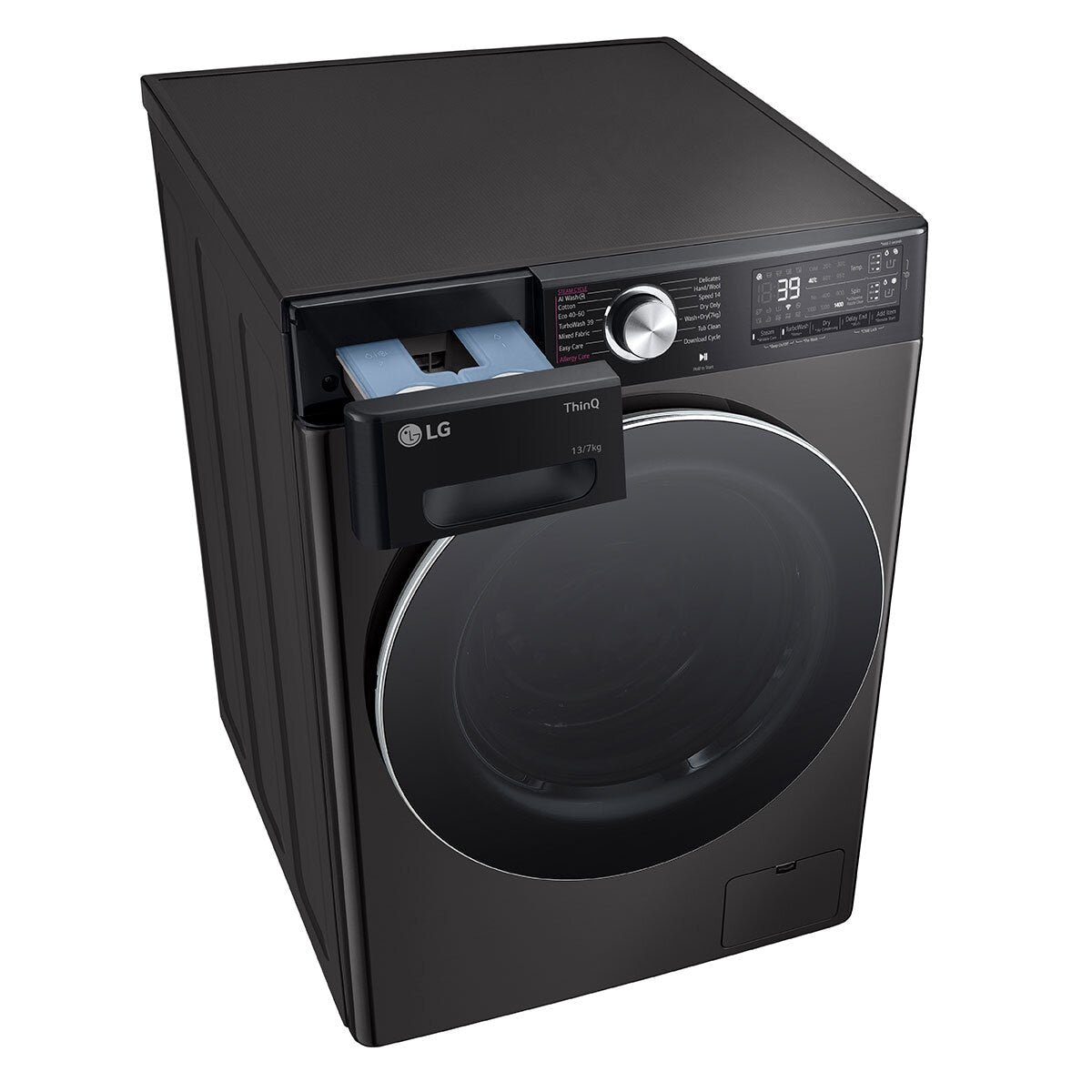 LG FWY937BCTA1 13kg/7kg, Washer Dryer, D Rated in Black - View 4