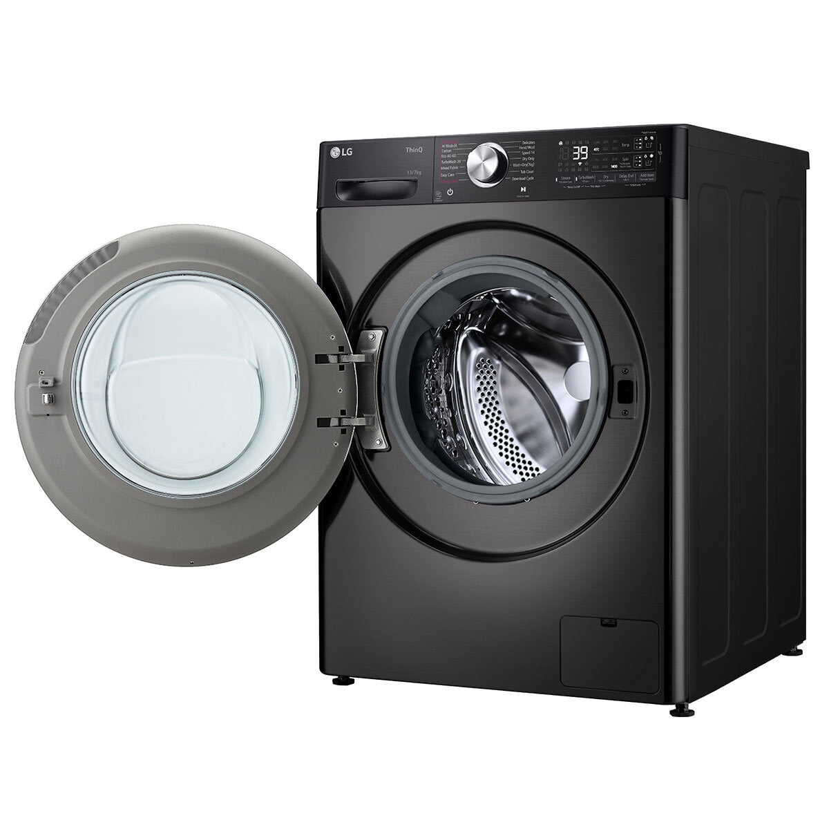 LG FWY937BCTA1 13kg/7kg, Washer Dryer, D Rated in Black - View 2