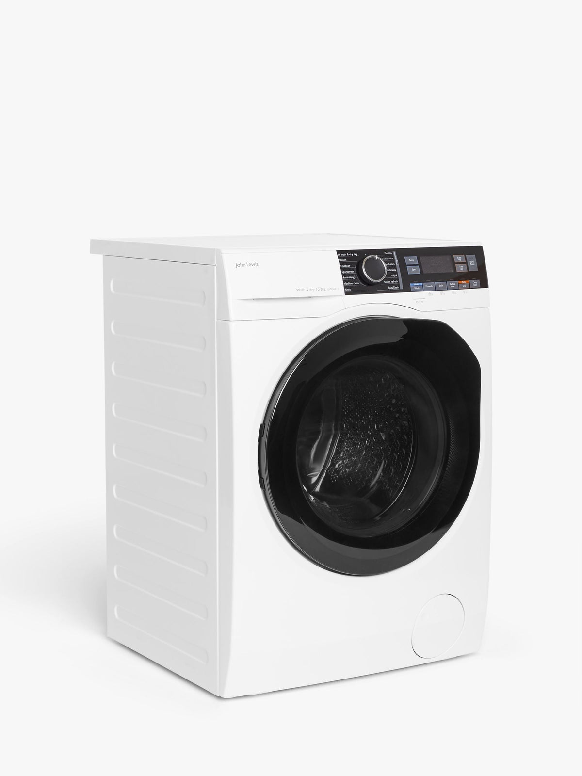 John Lewis JLWD1615 Freestanding Washer Dryer, 10kg/6kg Load, 1600rpm Spin, White - View 2