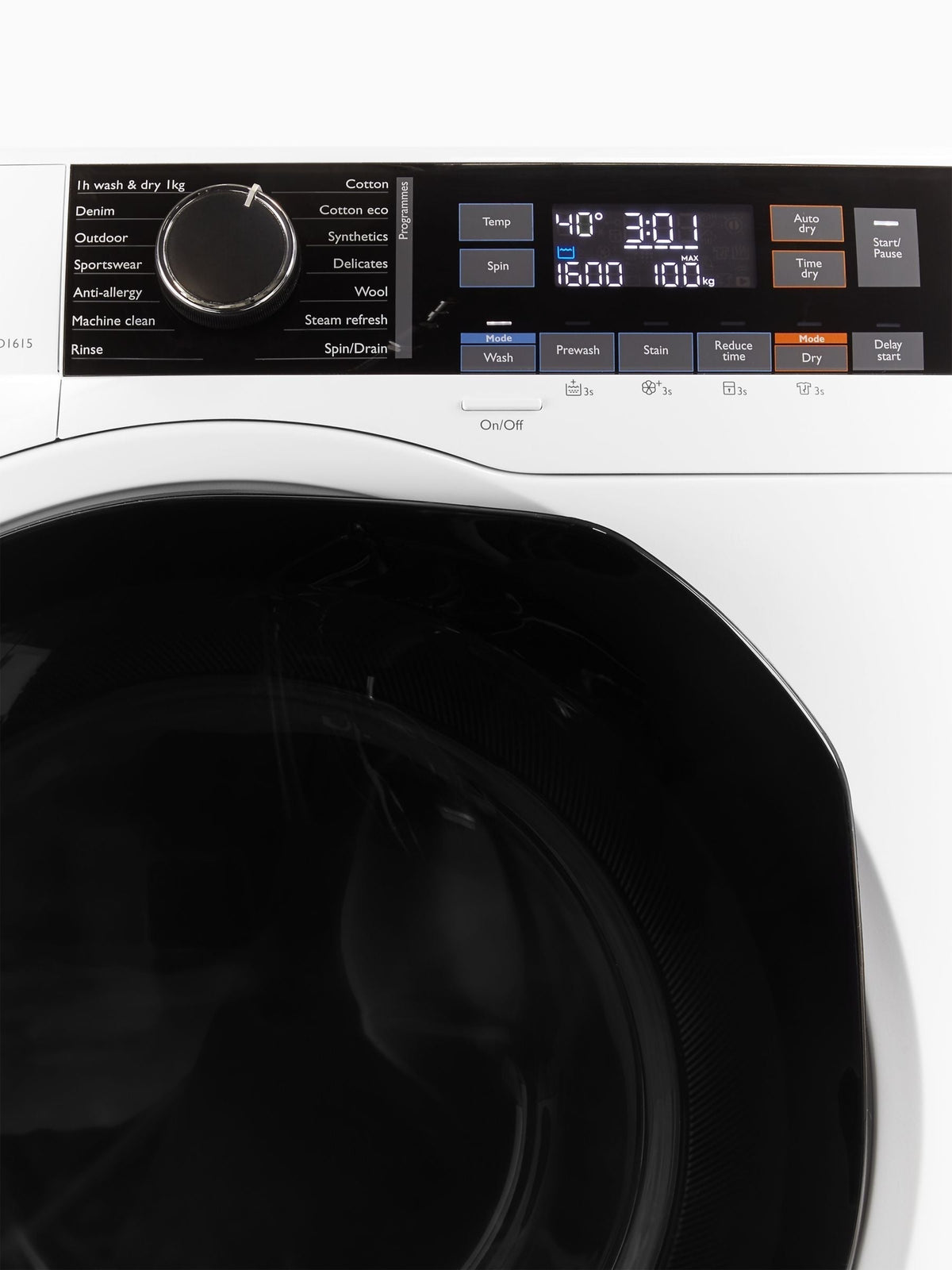 John Lewis JLWD1615 Freestanding Washer Dryer, 10kg/6kg Load, 1600rpm Spin, White - View 4