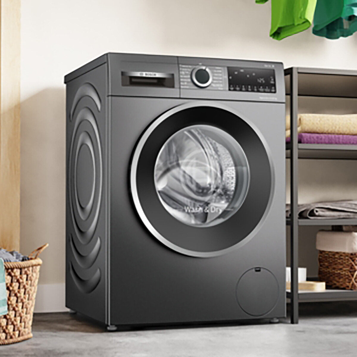 Bosch WNG254R1GB Series 6 Washer Dryer, 10.5/6kg Capacity, D Rated in Graphite - View 2