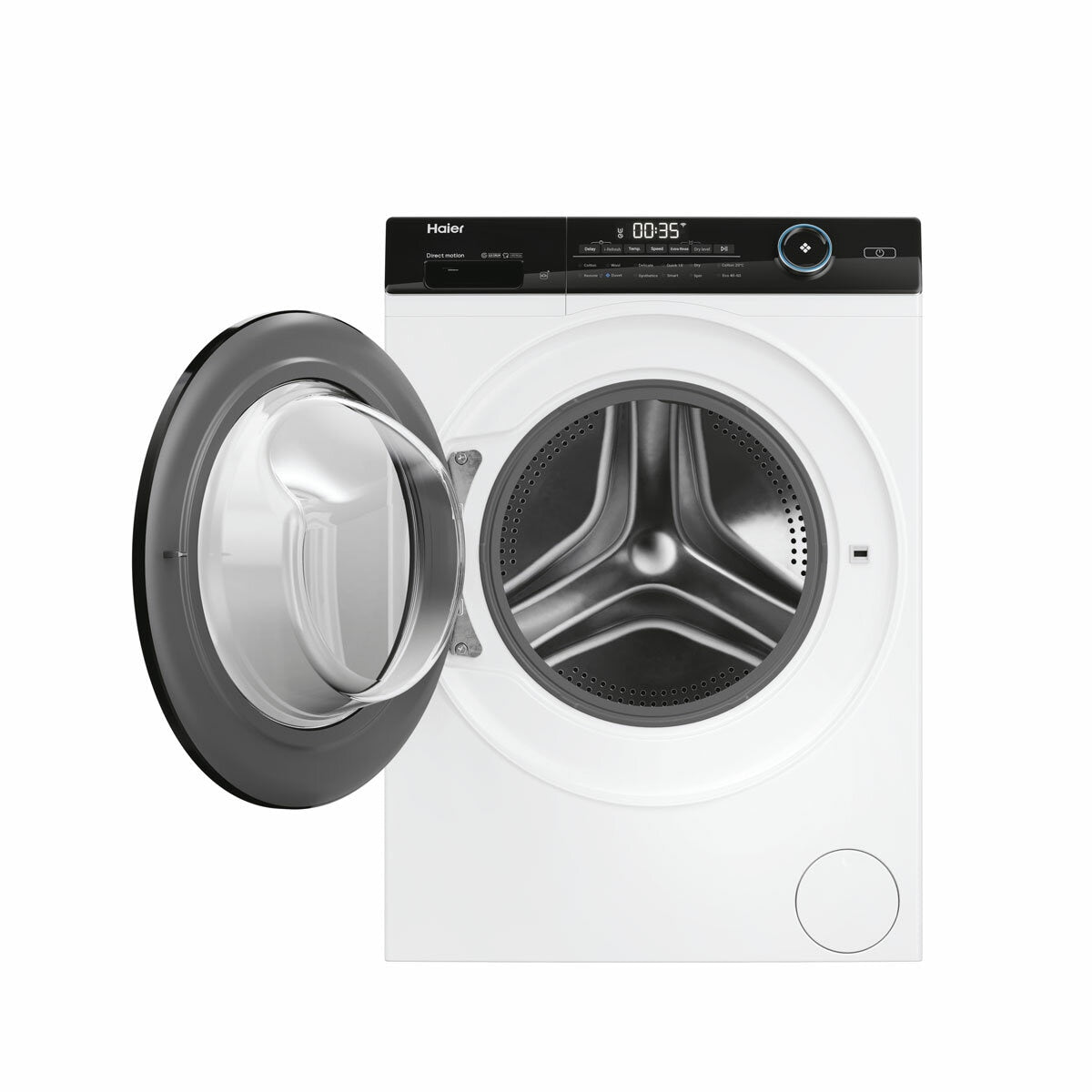 Haier I-Pro Series 5 HWD80-B14959NUUK, 8/6kg Washer Dryer, D Rated in White - View 2