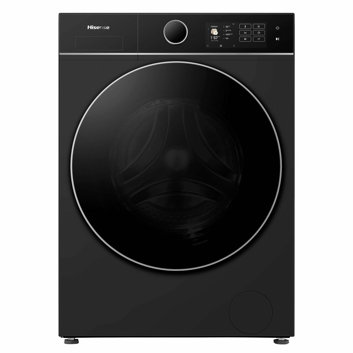 Hisense KitchenFit 5i Series WD5I1045BBQ, 10.5kg / 6kg Washer Dryer, D Rated in Black - View 3
