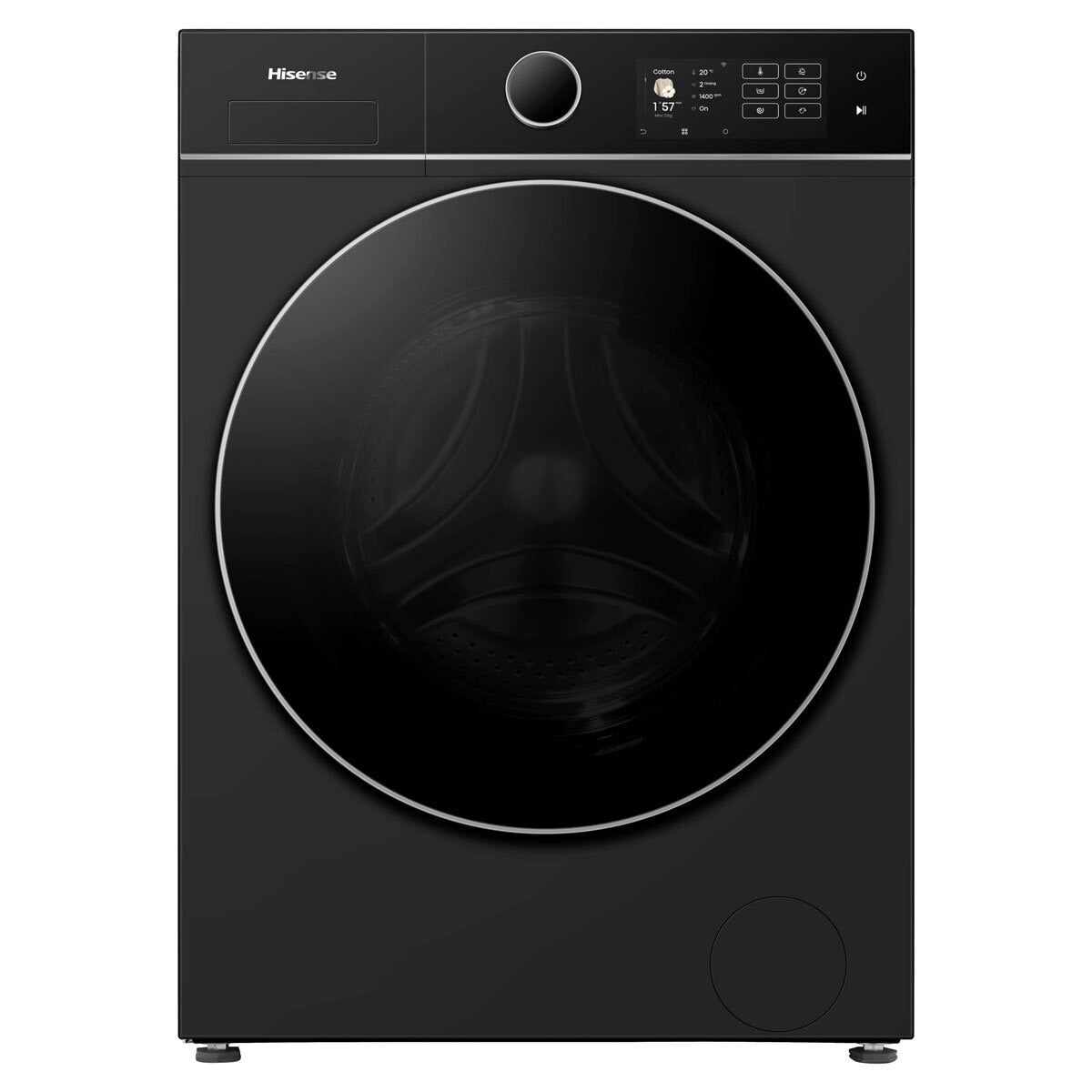 Hisense KitchenFit 5i Series WD5I1245BBR, 12kg/ 8kg Washer Dryer, D Rated in Black - View 4