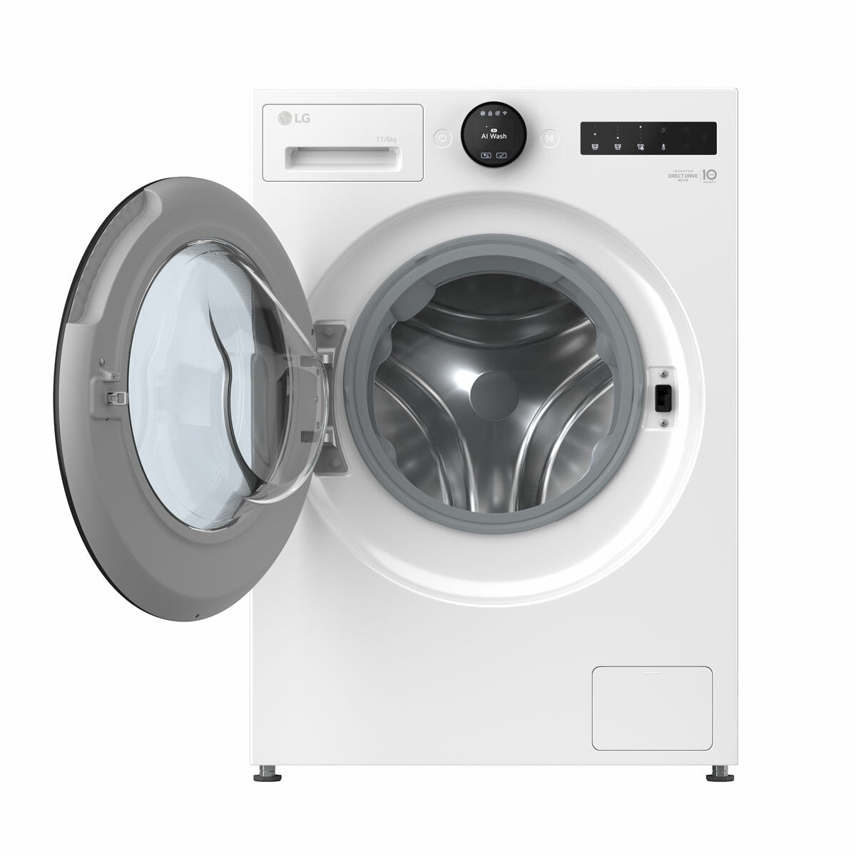 LG W4X7016TWB, 11kg/6kg Washer Dryer, E Rated in White - View 2