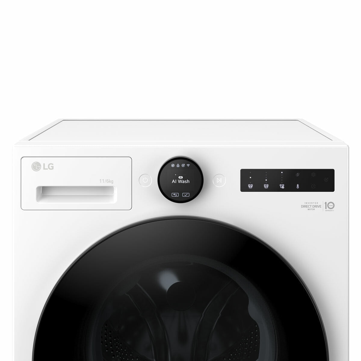 LG W4X7016TWB, 11kg/6kg Washer Dryer, E Rated in White - View 3
