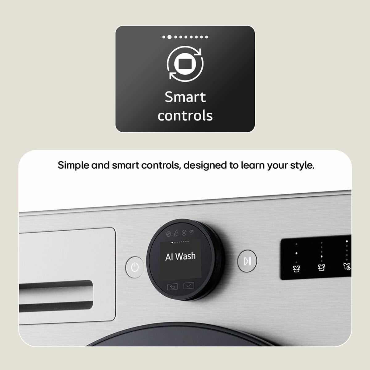 LG W4X7016TWB, 11kg/6kg Washer Dryer, E Rated in White - View 7