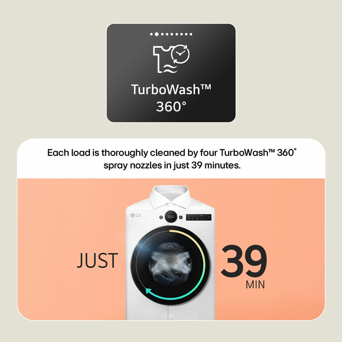 LG W4X7016TWB, 11kg/6kg Washer Dryer, E Rated in White - View 8