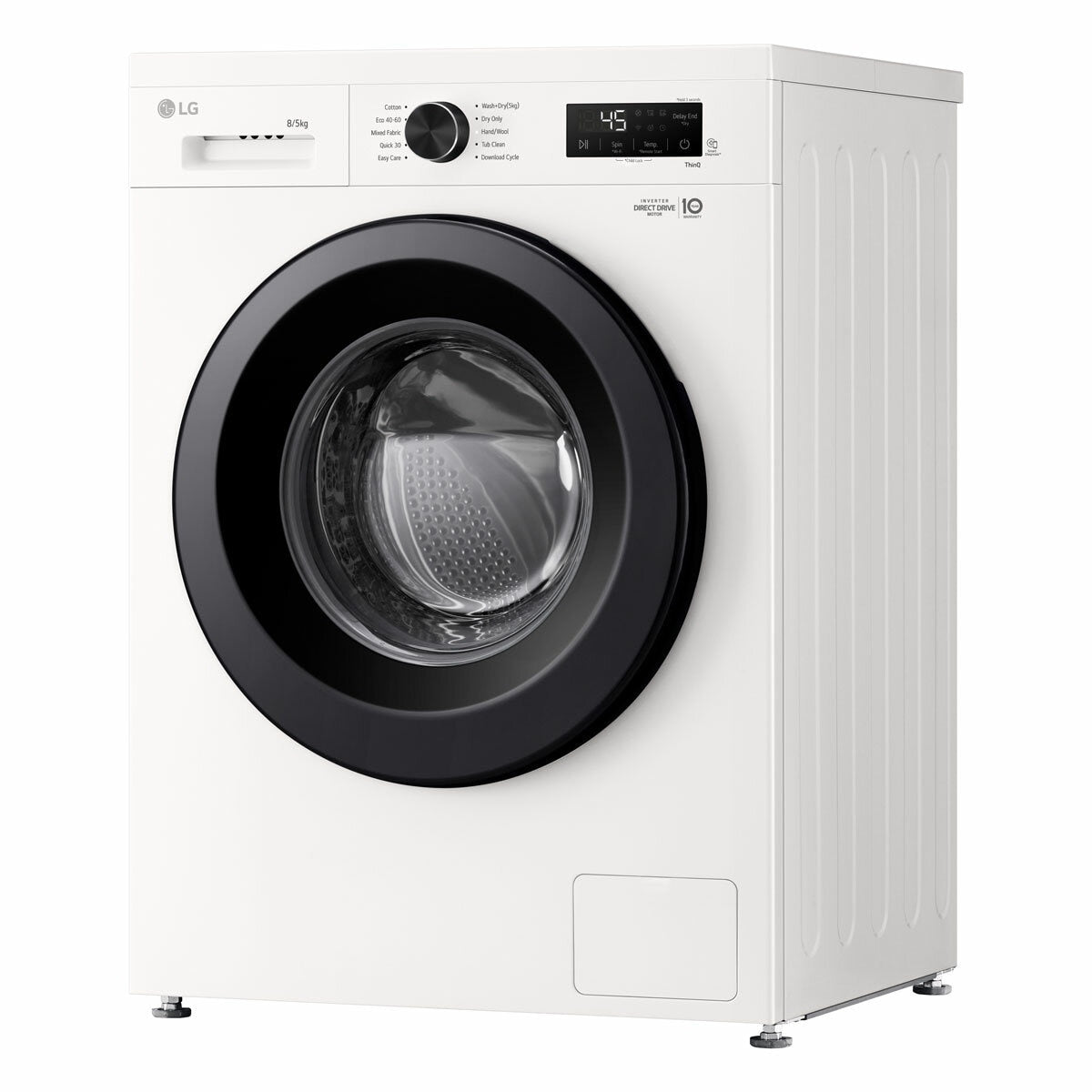LG W4X1085NWK 8/5kg, Washer Dryer, E Rated in White - View 2
