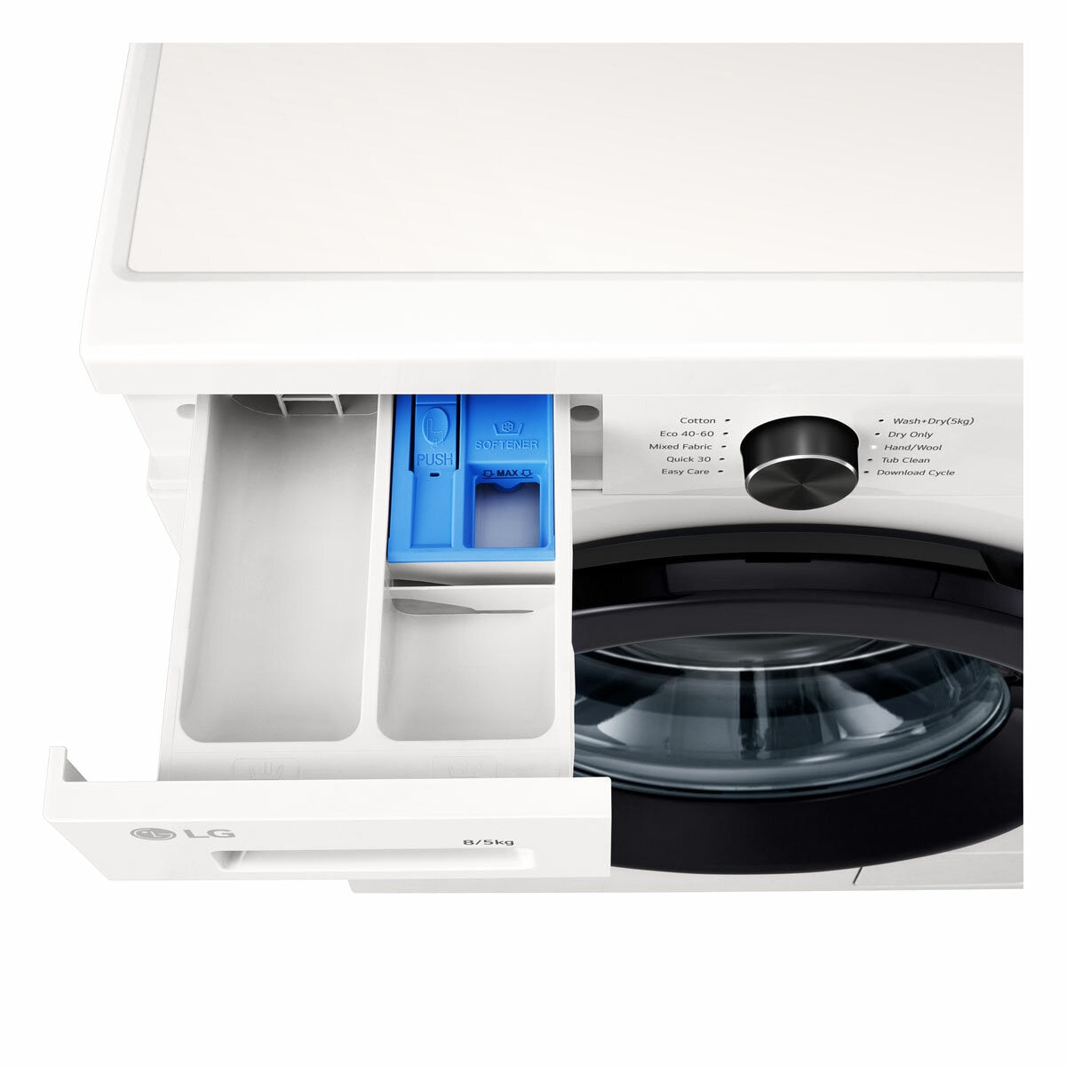 LG W4X1085NWK 8/5kg, Washer Dryer, E Rated in White - View 7