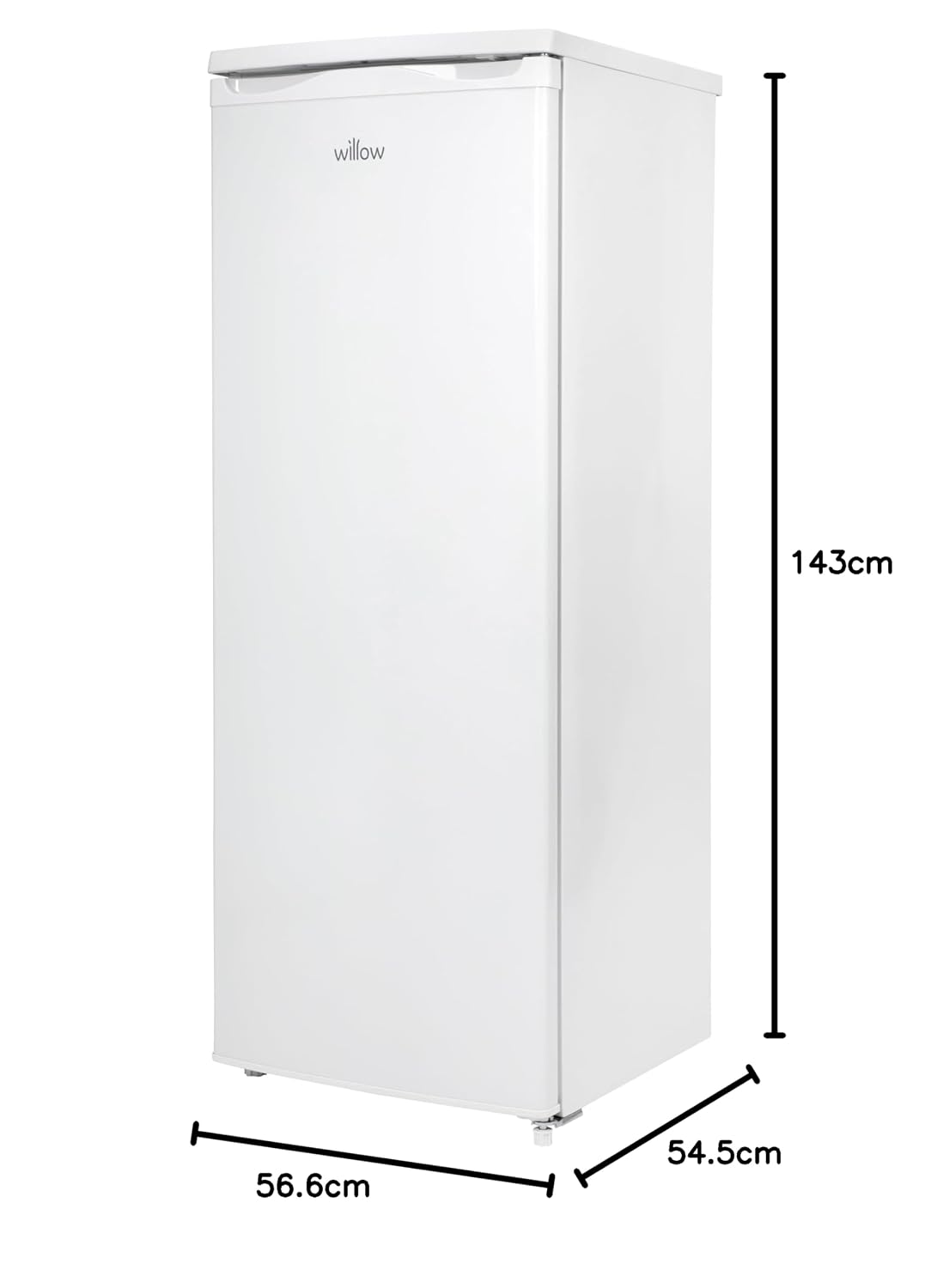 Tall Larder Fridge 241L Freestanding With Mark-Proof Finish White - View 9