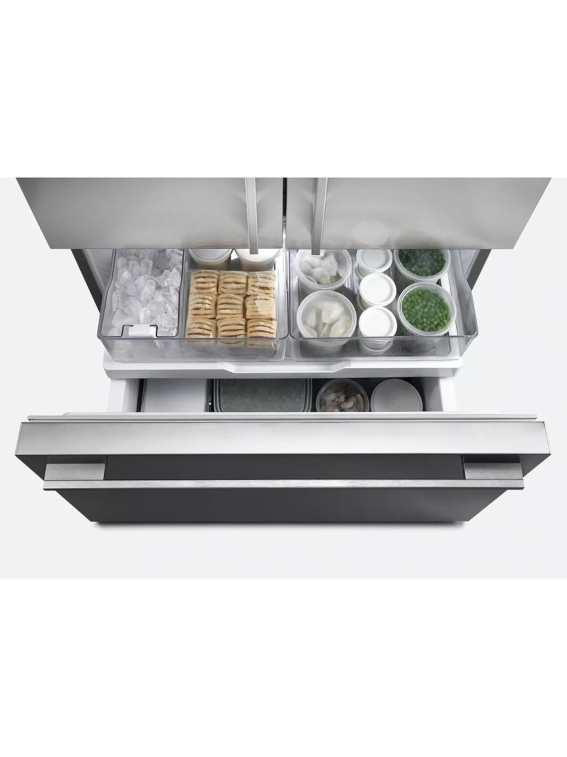 Freestanding French Door Fridge Freezer 569L 90cm Stainless Steel - View 6