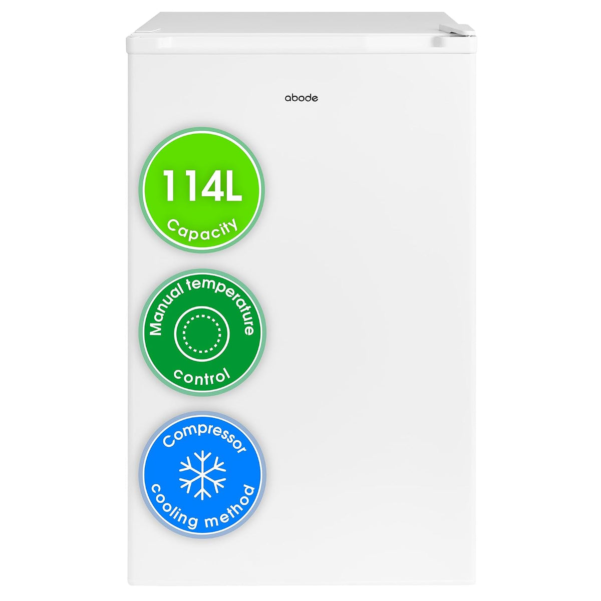 Freestanding Undercounter Fridge 114L 50cm White - View 2