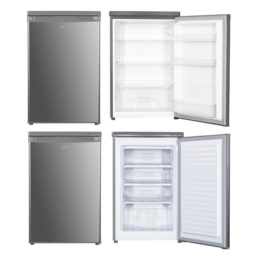 Freestanding Under Counter Fridge Freezer Set 136L 91L 55cm Inox - View 2