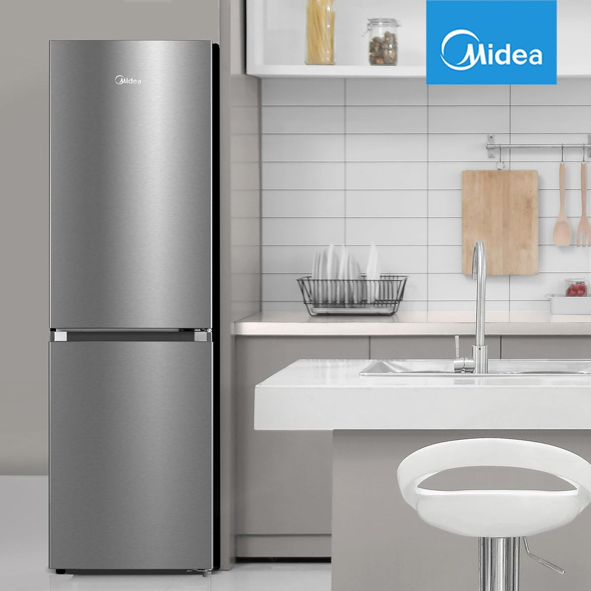 Freestanding Fridge Freezer 273L 60/40 Frost Free Stainless Steel - View 9