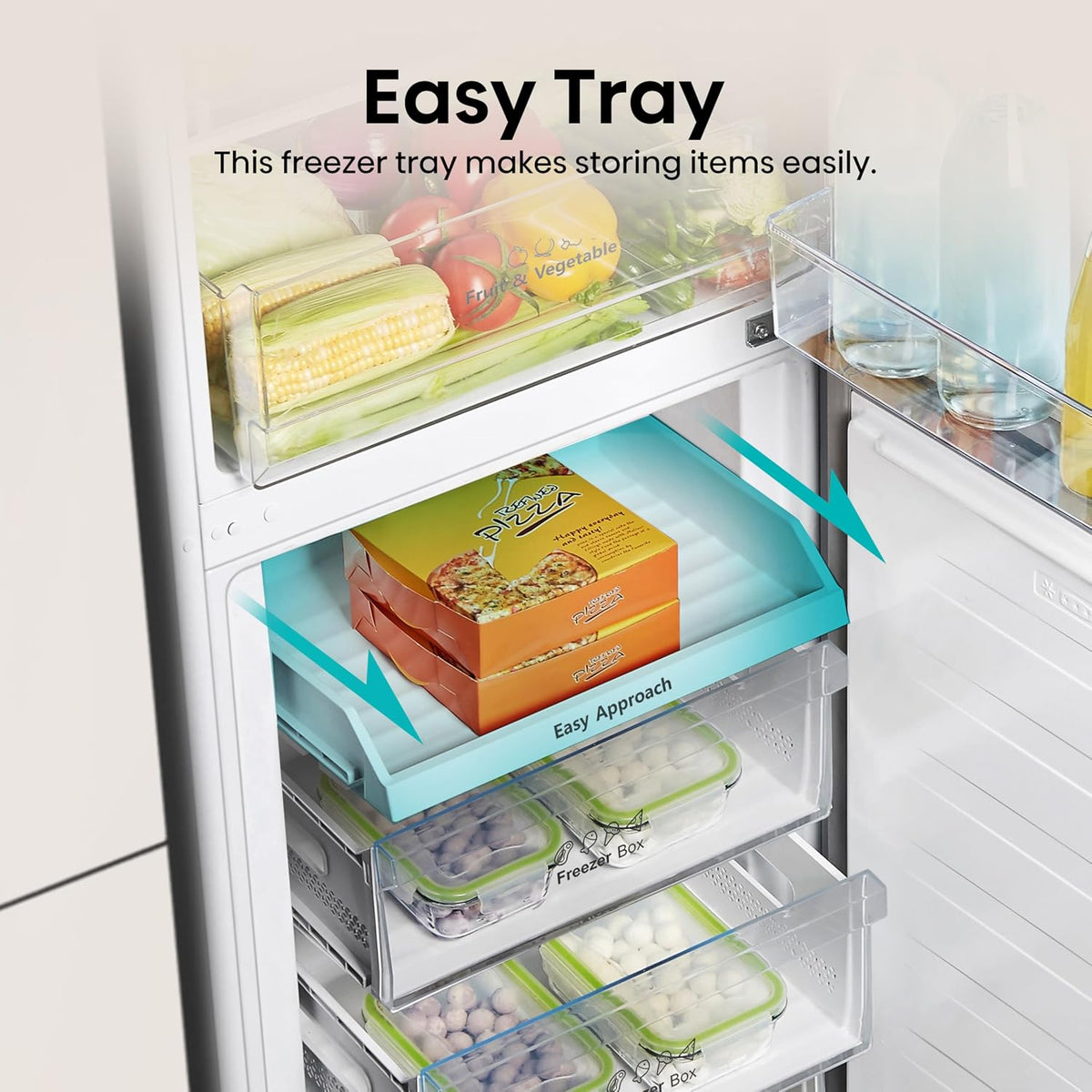 Freestanding Fridge Freezer 256L 50/50 Frost Free White - View 8
