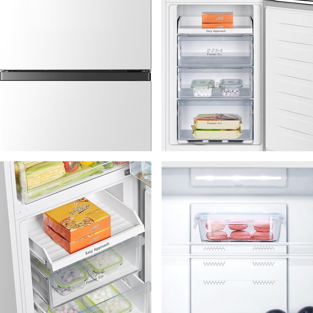 Freestanding Fridge Freezer 256L 50/50 Frost Free White - View 4