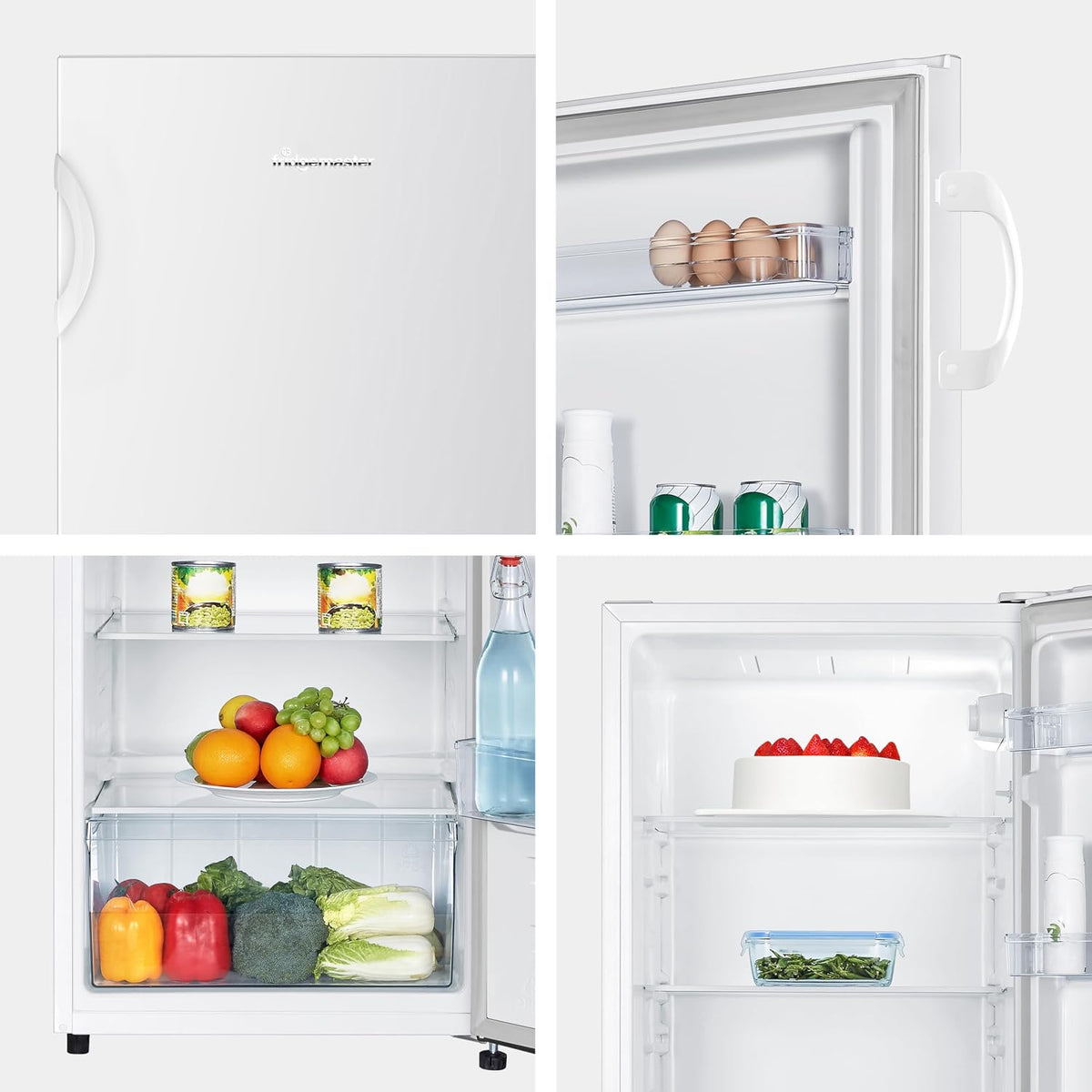 Freestanding Larder Fridge 242L 55cm White E Rated - View 4