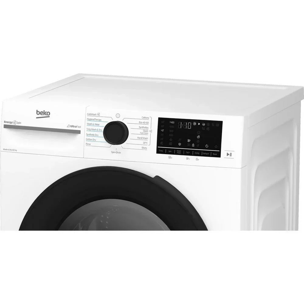 Beko BMND8545UW 8+5kg 1400 Spin Freestanding Front Load Washer Dryer White - View 9
