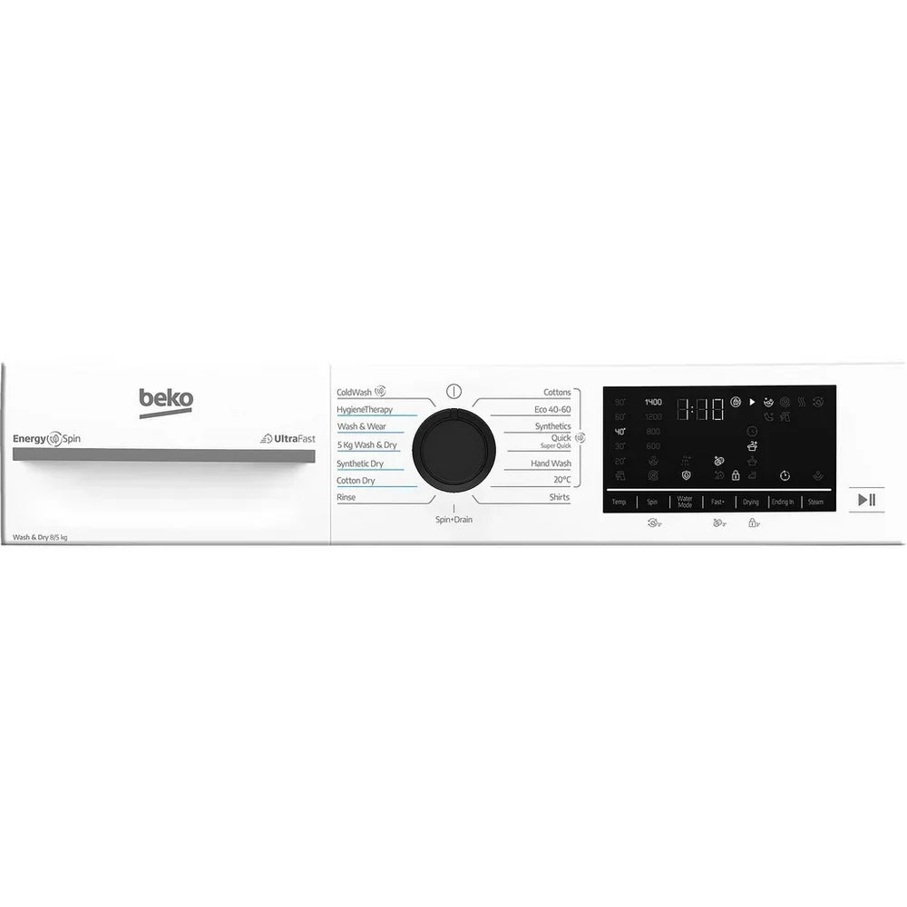 Beko BMND8545UW 8+5kg 1400 Spin Freestanding Front Load Washer Dryer White - View 7