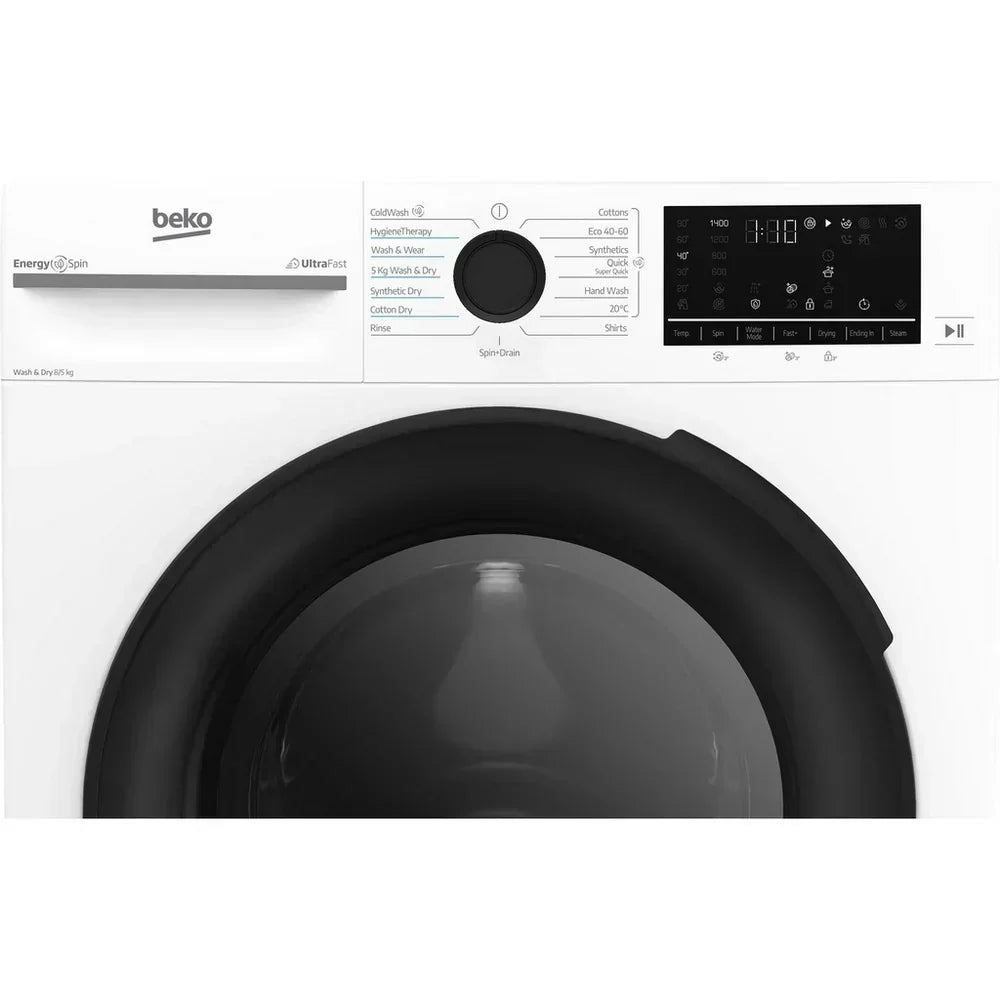 Beko BMND8545UW 8+5kg 1400 Spin Freestanding Front Load Washer Dryer White - View 6