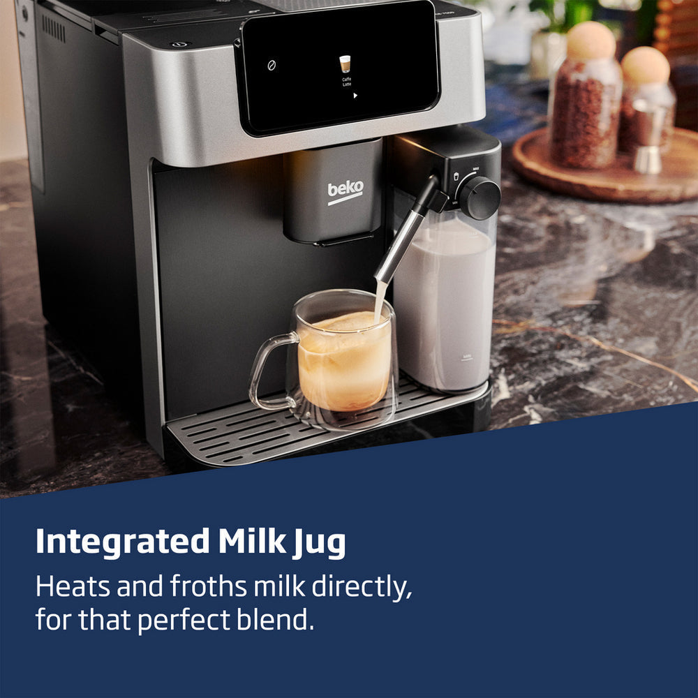 Beko CEG7304X CaffeExperto Fully Automatic 2L Bean To Cup Coffee Machine with Integrated Milk Jug Silver - View 5