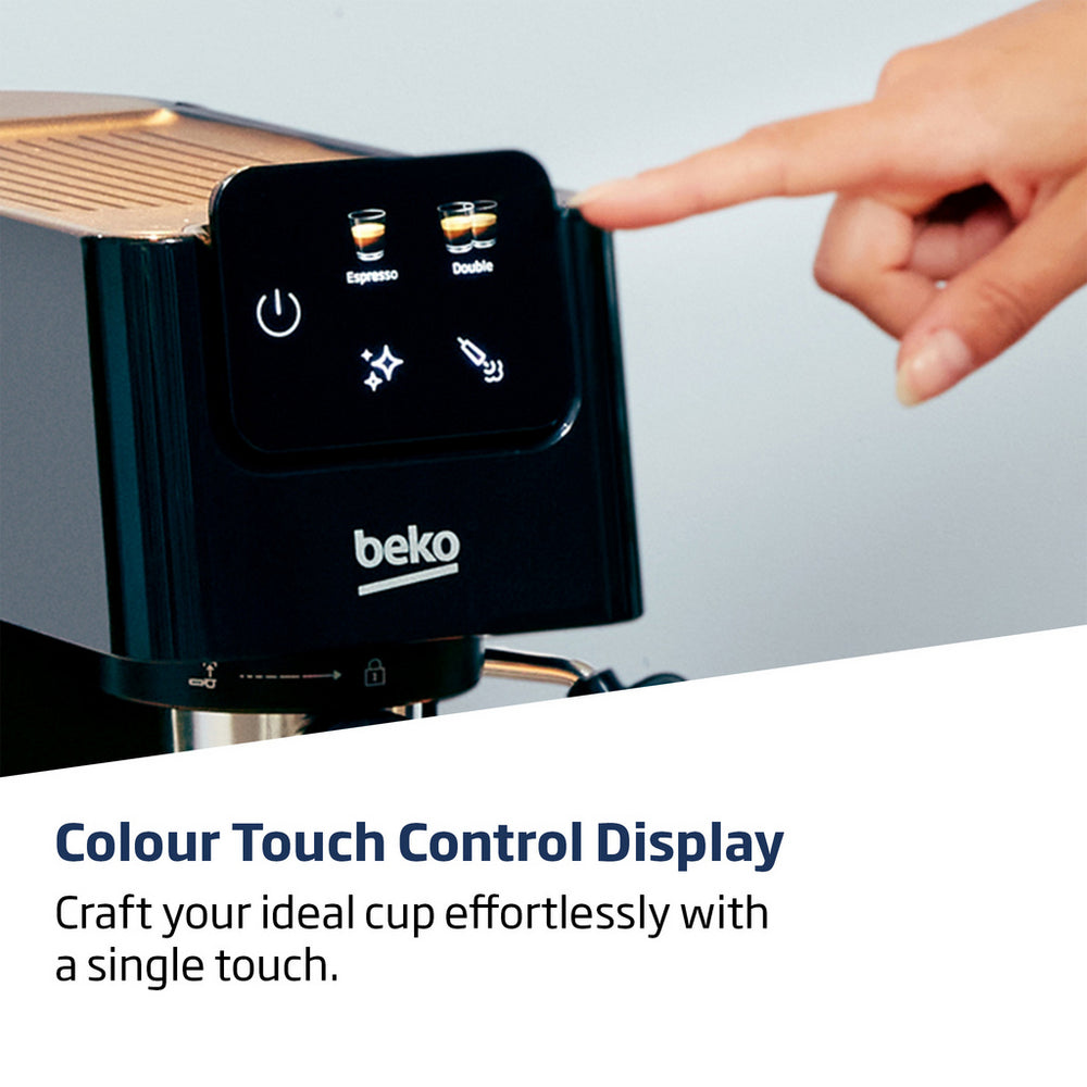 Beko CEP5302B CaffeExperto Manual Espresso Coffee Machine with Steam Wand Black - View 5