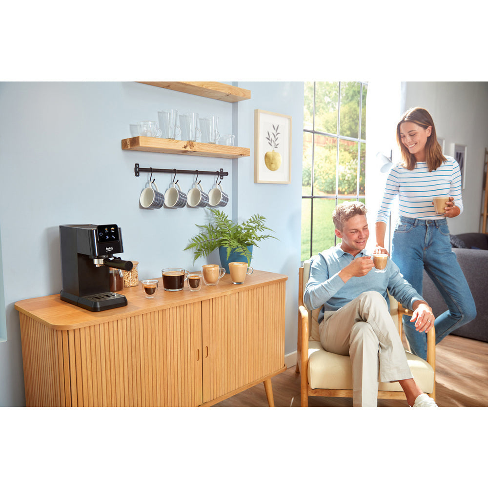 Beko CEP5302B CaffeExperto Manual Espresso Coffee Machine with Steam Wand Black - View 10