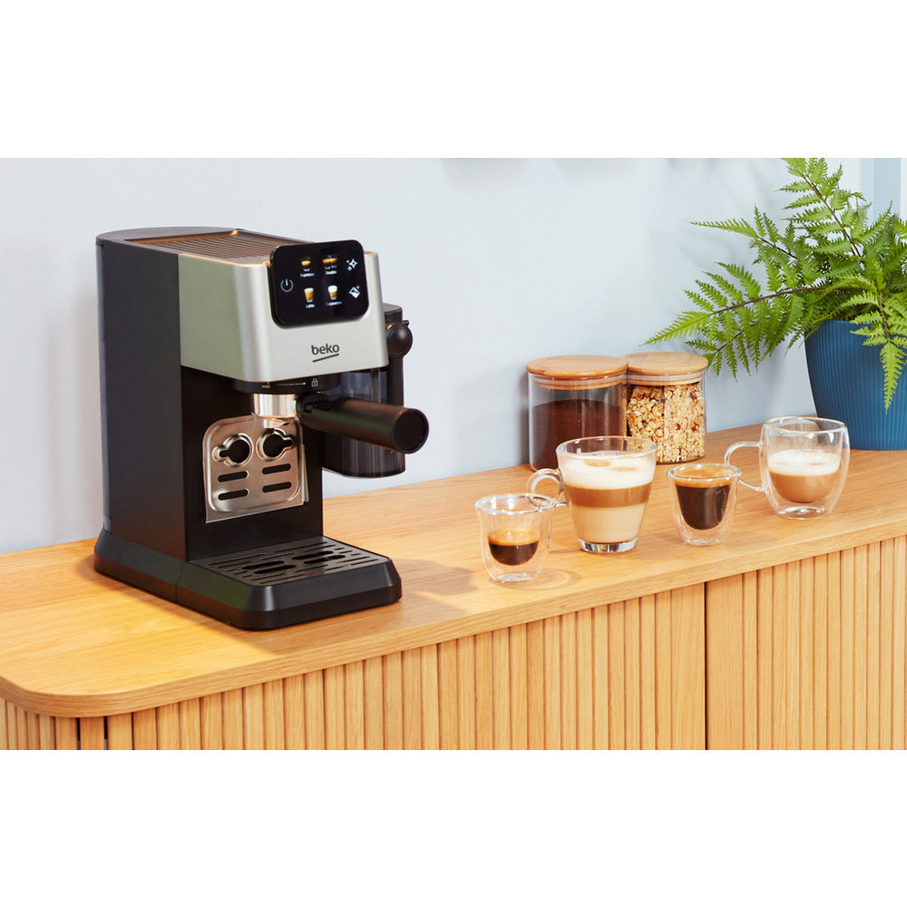 Beko CEP5304X CaffeExperto Semi Automatic Espresso Coffee Machine with Integrated Milk Jug Silver - View 11