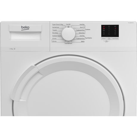 Beko DTLCE80041W 8kg Condenser Tumble Dryer White - View 4