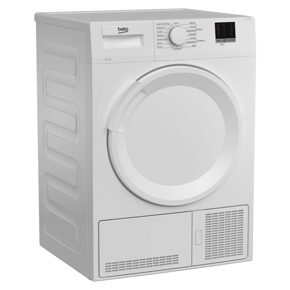 Beko DTLCE80051W 8kg Condenser Tumble Dryer with Sensor Programmes White - View 3