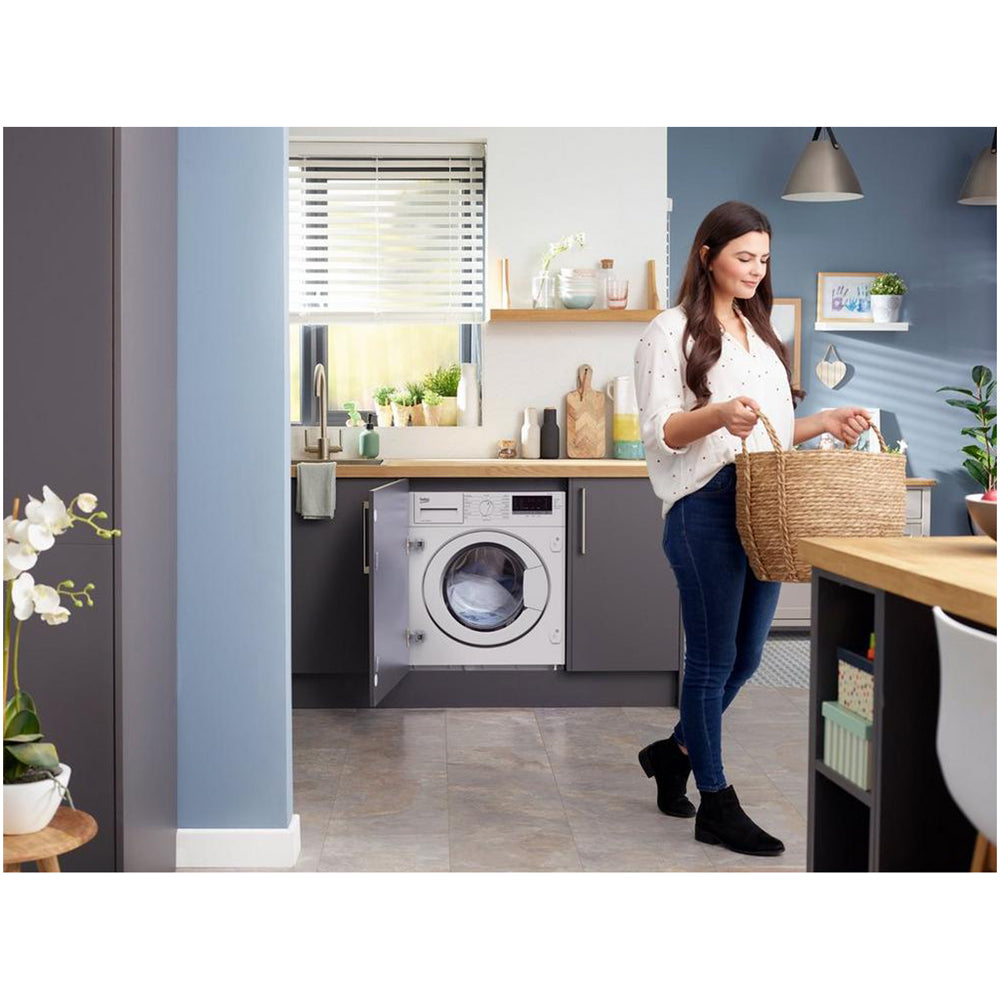Beko WTIK74151F 7kg 1400rpm Integrated RecycledTub™ Washing Machine - White - View 3