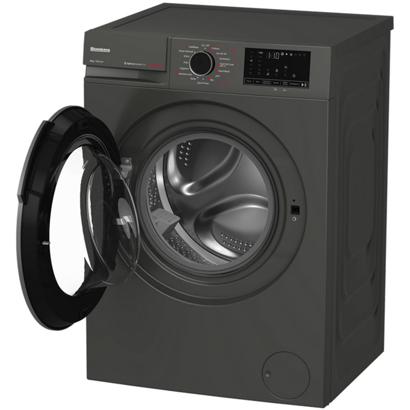 Blomberg LWA18461G 8kg 1400 Spin Washing Machine Graphite - View 4