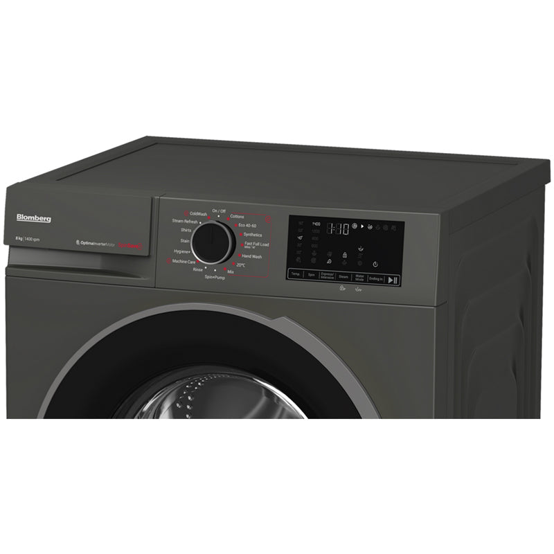 Blomberg LWA18461G 8kg 1400 Spin Washing Machine Graphite - View 5