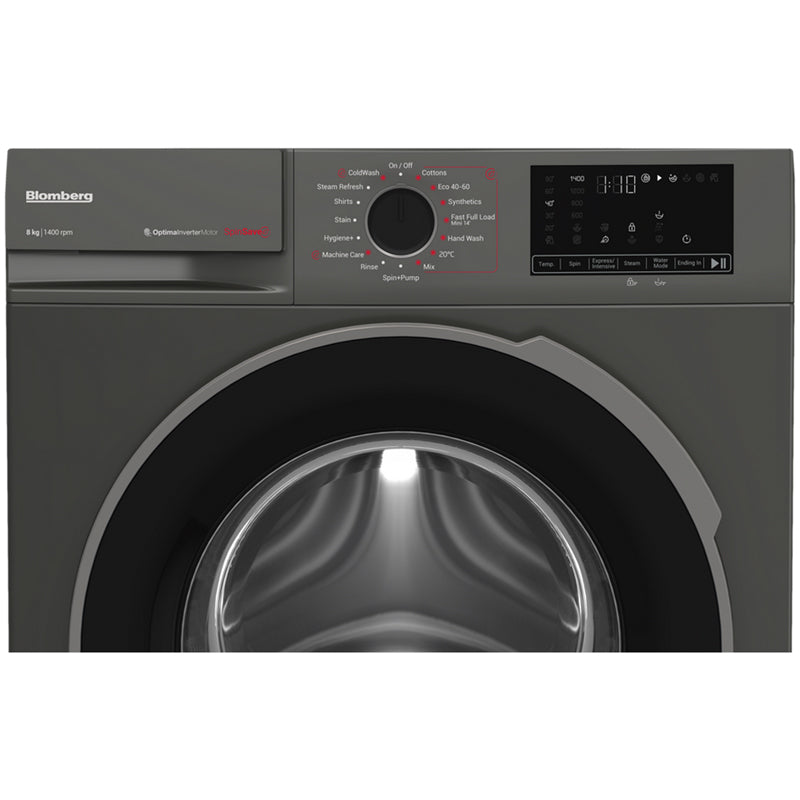 Blomberg LWA18461G 8kg 1400 Spin Washing Machine Graphite - View 6