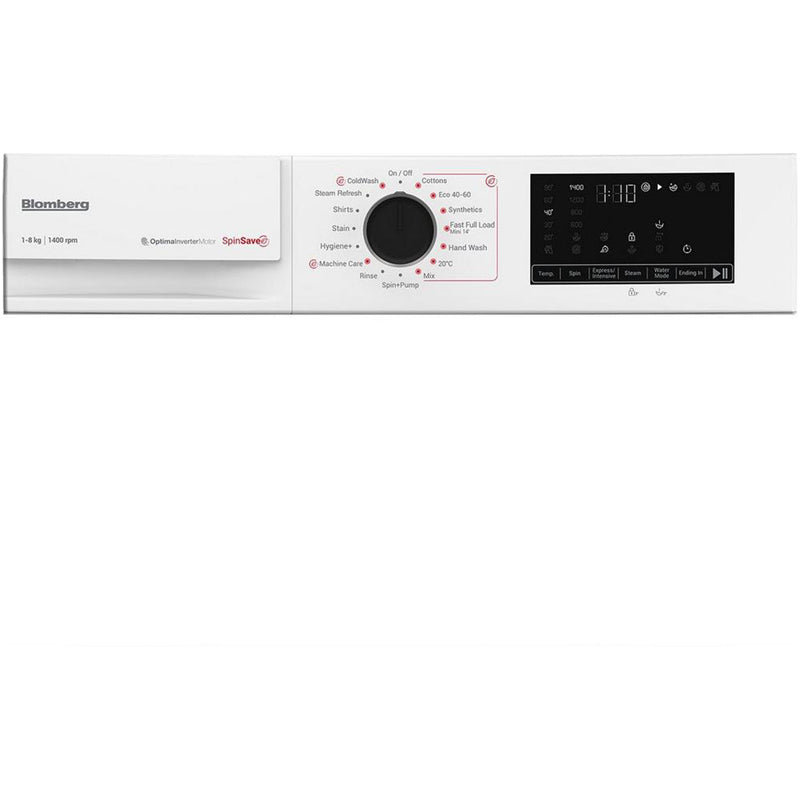 Blomberg LWA18461W 8kg 1400 Spin Washing Machine - White - View 8