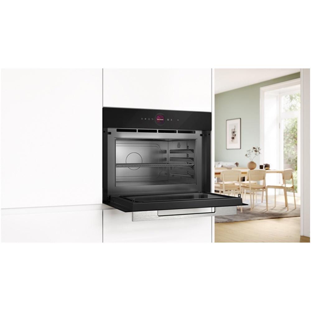 Bosch CEG732XB1B Series 8 Built-In Microwave & Grill Black - View 2