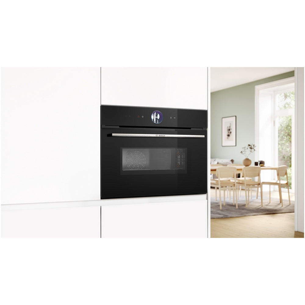 Bosch CMG7761B1B Series 8 Built-In Combi Microwave - Black - View 8