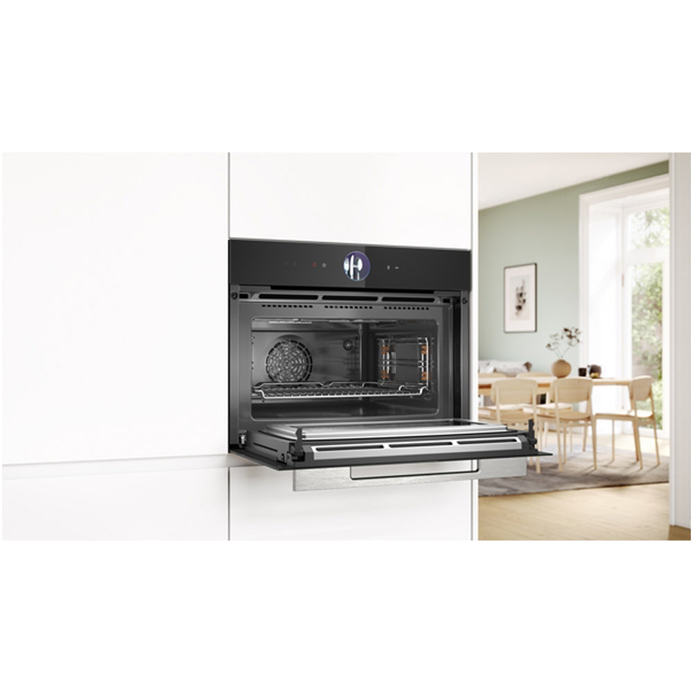 Bosch CMG7761B1B Series 8 Built-In Combi Microwave - Black - View 7