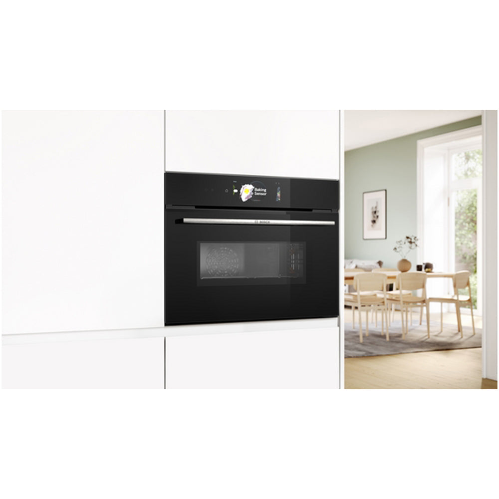 Bosch CMG778NB1 Series 8 45L Built-In Combi Microwave - Black - View 6