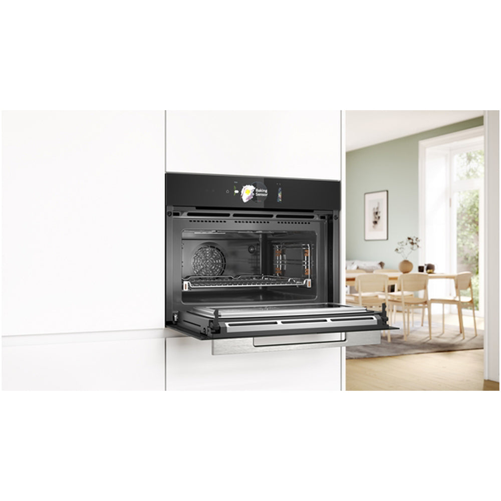 Bosch CMG778NB1 Series 8 45L Built-In Combi Microwave - Black - View 5