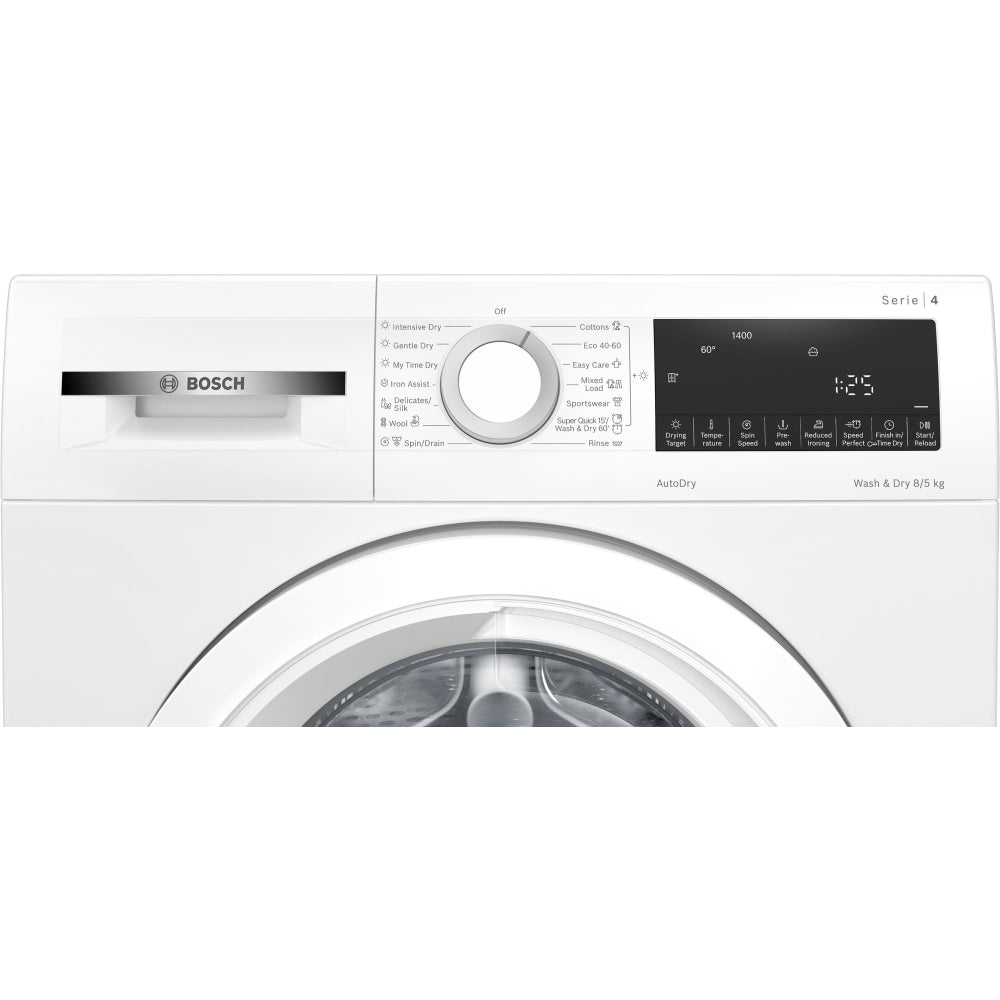 Bosch Series 4 WNA134U8GB Freestanding Washer Dryer 8kg/5kg 1400 Spin White - Clearance - View 3