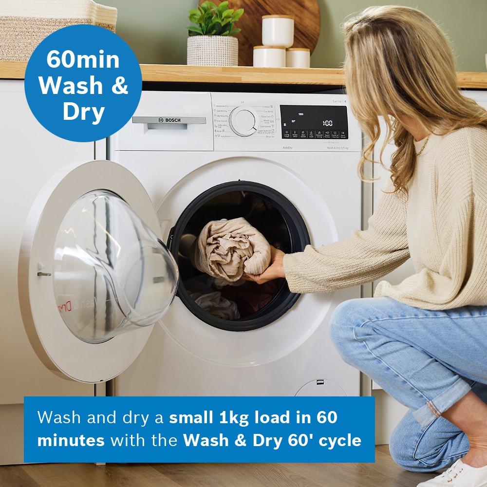 Bosch WNA144V9GB Series 4 Freestanding Washer Dryer 9+5kg 1400 Spin White - View 6