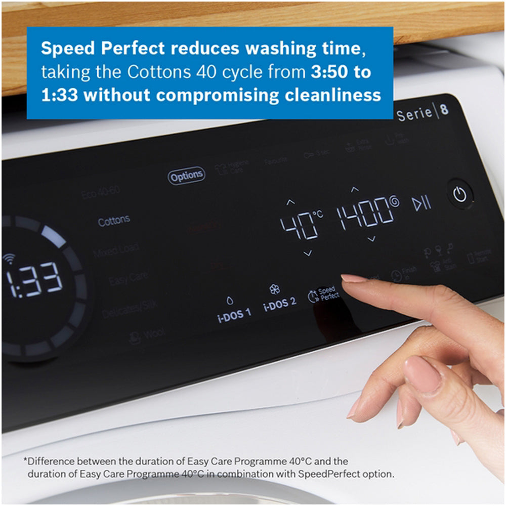 Bosch WNC25410GB Series 8 10.5+6kg Washer Dryer with 1400 Spin White - D Rated - View 15