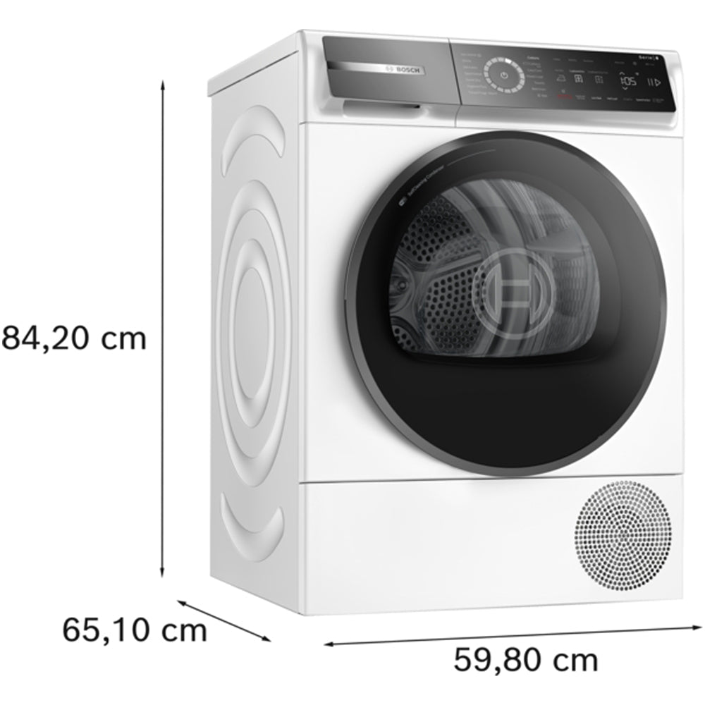 Bosch WQB246C9GB Series 8 9kg Heat Pump Tumble Dryer White - A+++ Rated - View 6