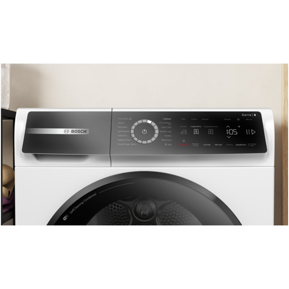 Bosch WQB246C9GB Series 8 9kg Heat Pump Tumble Dryer White - A+++ Rated - View 2