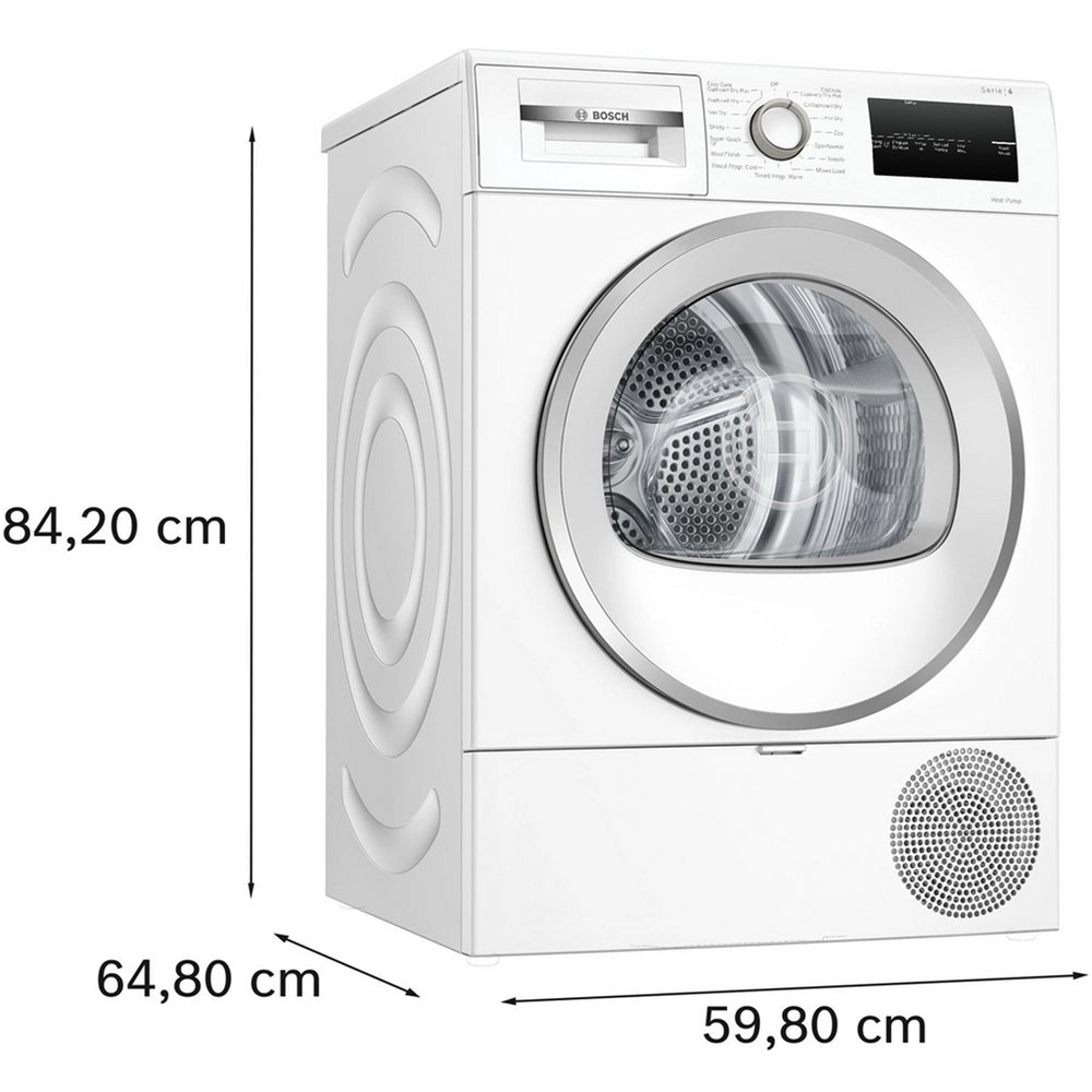 Bosch WTH85224GB Series 4 8kg Heat Pump Tumble Dryer White - View 9