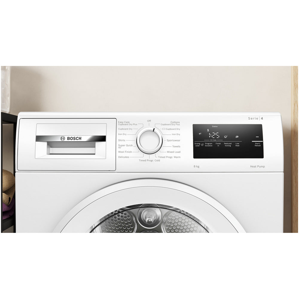 Bosch WTH85225GB Series 4 8kg Heat Pump Tumble Dryer White - View 2