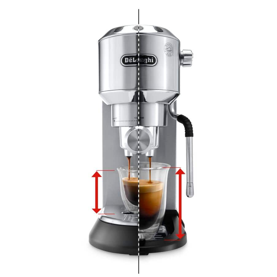 Delonghi EC885.M Dedica Arte Manual Espresso Coffee maker with Milk Frother - Silver - View 2